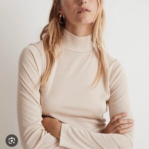 NWT Madewell Semi Sheer Mockneck Top